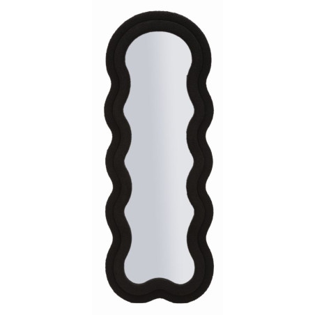 Miroir mural ours en peluche noir 60x4x160 cm (miroir 39x137 cm) – Originalité ludique et raffinement moderne