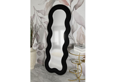 Miroir mural ours en peluche noir 60x4x160 cm (miroir 39x137 cm) – Originalité ludique et raffinement moderne