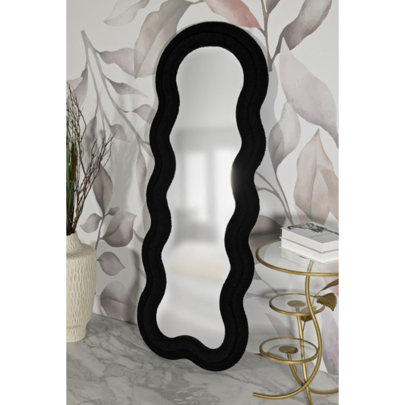 Miroir mural ours en peluche noir 60x4x160 cm (miroir 39x137 cm) – Originalité ludique et raffinement moderne