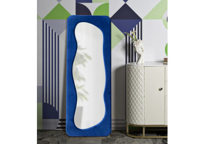 Miroir mural Theodor bleu 60x4x160 cm – Design moderne et lignes épurées