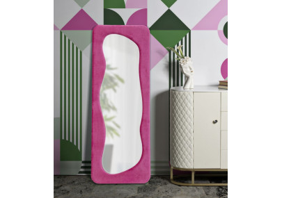 Miroir mural Theodor fuchsia 60x4x160 cm – Éclat vibrant et style glamour