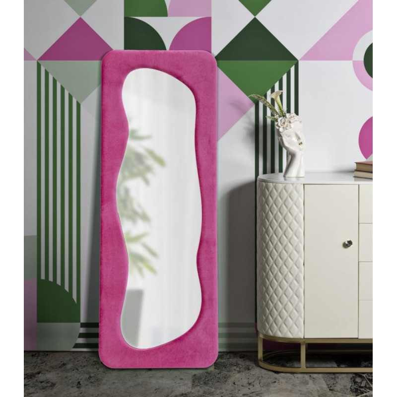 Miroir mural Theodor fuchsia 60x4x160 cm – Éclat vibrant et style glamour