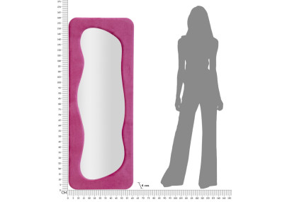 Miroir mural Theodor fuchsia 60x4x160 cm – Éclat vibrant et style glamour