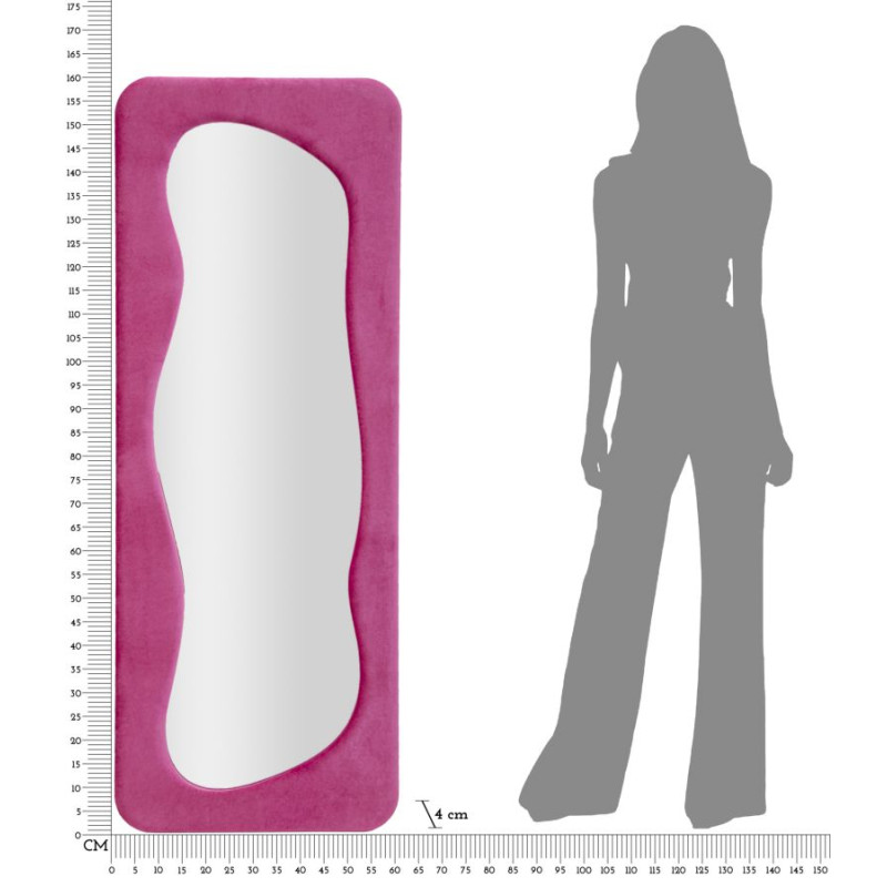 Miroir mural Theodor fuchsia 60x4x160 cm – Éclat vibrant et style glamour