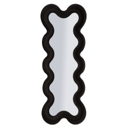 Miroir mural Noir Monica 58x4x160 cm (miroir 39x124 cm) – Chic intense et design sobre