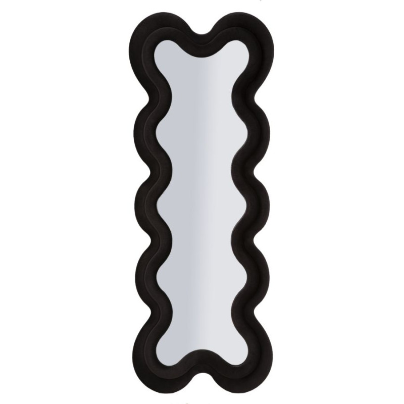 Miroir mural Noir Monica 58x4x160 cm (miroir 39x124 cm) – Chic intense et design sobre