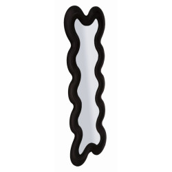 Miroir mural Noir Monica 58x4x160 cm (miroir 39x124 cm) – Chic intense et design sobre