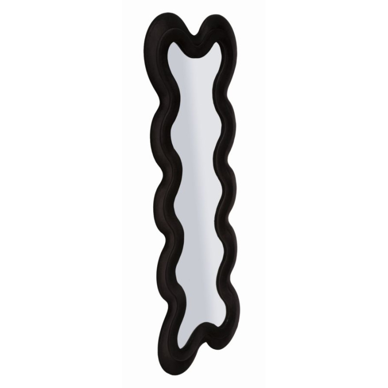 Miroir mural Noir Monica 58x4x160 cm (miroir 39x124 cm) – Chic intense et design sobre