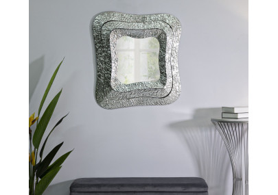 Miroir mural Aury carré 74x7x79 cm – Forme géométrique et élégance luxueuse