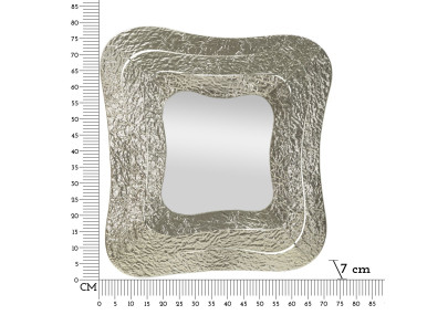 Miroir mural Aury carré 74x7x79 cm – Forme géométrique et élégance luxueuse