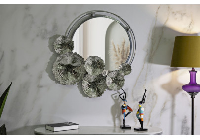 Miroir mural Kandi 85x7x80,6 cm – Design audacieux et brillance sculpturale