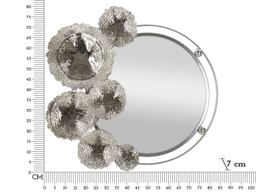 Miroir mural Kandi 85x7x80,6 cm – Design audacieux et brillance sculpturale