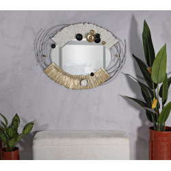 Miroir mural Klee 114x7x81 cm – Présence monumentale et sophistication artistique