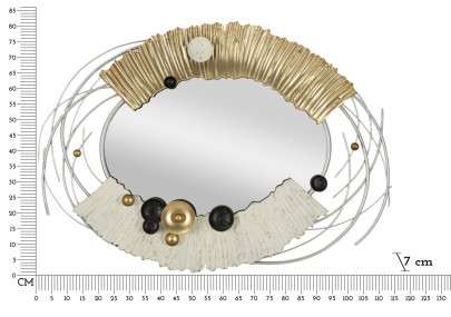 Miroir mural Klee 114x7x81 cm – Présence monumentale et sophistication artistique