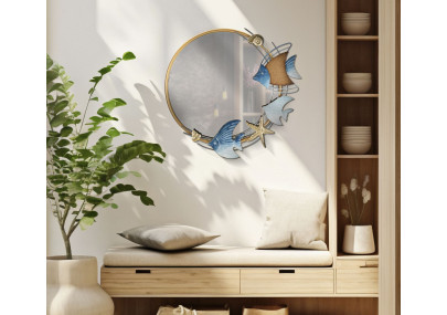 Miroir mural Marine 68x5x67 cm – Harmonie classique et reflets élégants