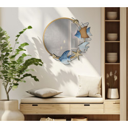 Miroir mural Marine 68x5x67 cm – Harmonie classique et reflets élégants