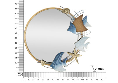 Miroir mural Marine 68x5x67 cm – Harmonie classique et reflets élégants
