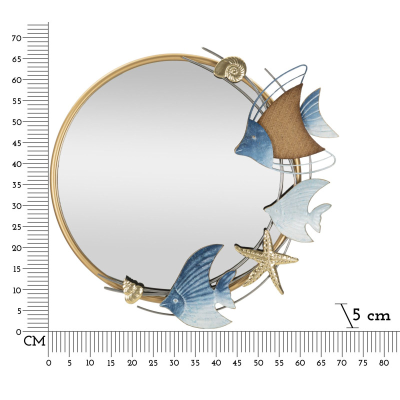 Miroir mural Marine 68x5x67 cm – Harmonie classique et reflets élégants