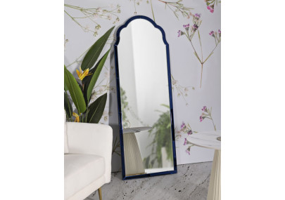 Miroir mural Bleu Tangier 55x2x150 cm (miroir 49x144 cm) – Reflets marins et style raffiné