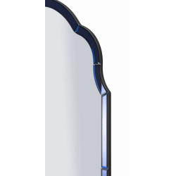 Miroir mural Bleu Tangier 62x1x100 cm (miroir 55x94 cm) – Raffinement marin et lignes épurées