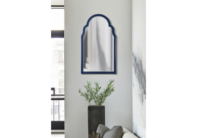 Miroir mural Bleu Tangier 47x1x80 cm (miroir 41x74 cm) – Minimalisme chic et éclat apaisant
