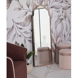 Miroir mural Tangier rose 55x2x150 cm (miroir 49x144 cm) – Touche romantique et modernité lumineuse