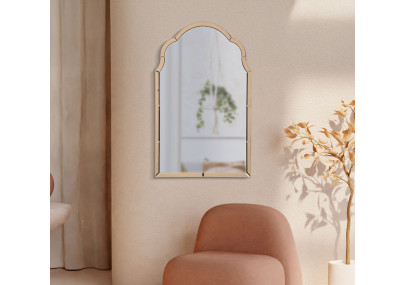 Miroir mural Tangier rose 62x1x100 cm (miroir 55x94 cm) – Élégance colorée et sophistication subtile