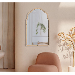 Miroir mural Tangier rose 62x1x100 cm (miroir 55x94 cm) – Élégance colorée et sophistication subtile