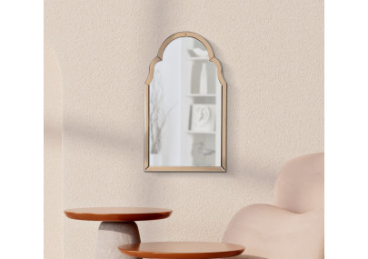 Miroir mural Tangier rose 47x1x80 cm (miroir 41x74 cm) – Design délicat et charme contemporain