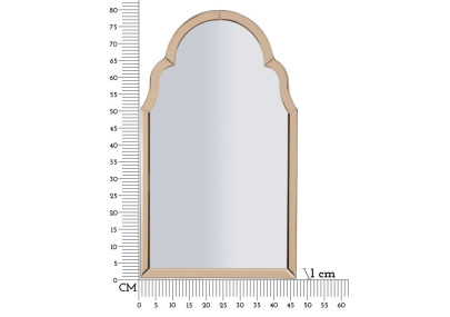 Miroir mural Tangier rose 47x1x80 cm (miroir 41x74 cm) – Design délicat et charme contemporain