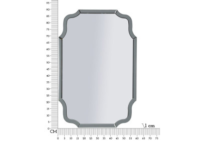 Miroir mural Istanbul gris 60x1x90 cm (miroir 54x84,5 cm) – Élégance minimaliste et allure moderne