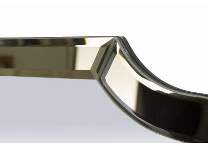 Miroir mural Istanbul or 60x1x90 cm (miroir 54x84,5 cm) – Raffinement doré et design épuré