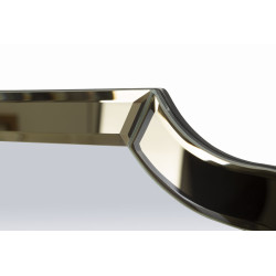 Miroir mural Istanbul or 60x1x90 cm (miroir 54x84,5 cm) – Raffinement doré et design épuré