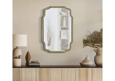 Miroir mural Istanbul or 60x1x90 cm (miroir 54x84,5 cm) – Raffinement doré et design épuré