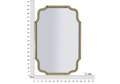 Miroir mural Istanbul or 60x1x90 cm (miroir 54x84,5 cm) – Raffinement doré et design épuré