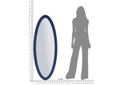 Miroir mural Bleu Oslo 55x2x150 cm (miroir 42,5x137,5 cm) – Harmonie bleue et élégance contemporaine