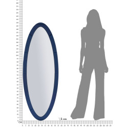 Miroir mural Bleu Oslo 55x2x150 cm (miroir 42,5x137,5 cm) – Harmonie bleue et élégance contemporaine
