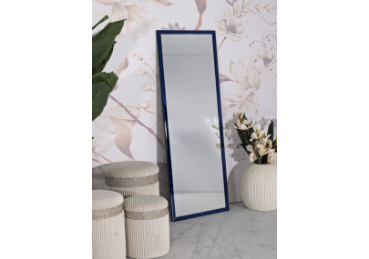 Miroir mural Bleu Berlin 55x2x150 cm (miroir 49x143,5 cm) – Couleur apaisante et design contemporain