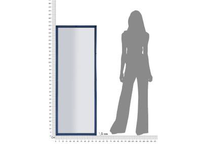 Miroir mural Bleu Berlin 55x2x150 cm (miroir 49x143,5 cm) – Couleur apaisante et design contemporain