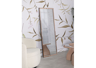 Miroir mural Berlin rose 55x2x150 cm (miroir 49x143,5 cm) – Charme subtil et sophistication moderne