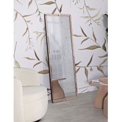 Miroir mural Berlin rose 55x2x150 cm (miroir 49x143,5 cm) – Charme subtil et sophistication moderne