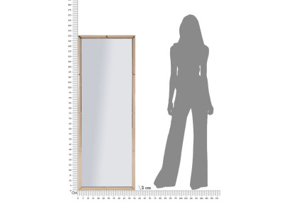 Miroir mural Berlin rose 55x2x150 cm (miroir 49x143,5 cm) – Charme subtil et sophistication moderne