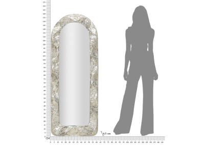 Miroir mural Argelux Arc 61x6,5x160 cm (miroir 39x135 cm) – Élégance sculpturale et luxe contemporain