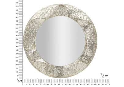 Miroir rond Argelux Ø104x7 cm (miroir Ø70 cm) – Grande présence et raffinement circulaire
