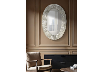 Miroir ovale Argelux 87,5x6,5x128 cm (miroir 55x93 cm) – Élégance harmonieuse et luxe discret