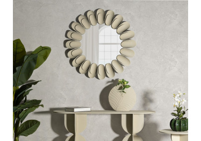 Miroir mural Dune double Ø85x6 cm (miroir Ø50 cm) – Design double et modernité luxueuse