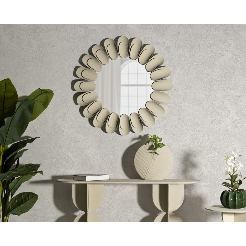 Miroir mural Dune double Ø85x6 cm (miroir Ø50 cm) – Design double et modernité luxueuse