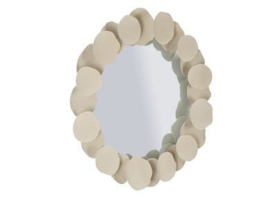 Miroir mural Dune 85x7,5x85 cm (miroir Ø62 cm) – Élégance sculpturale et harmonie murale