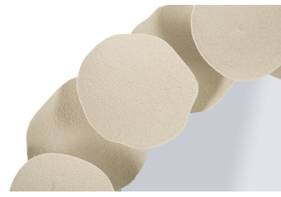 Miroir mural Dune 85x7,5x85 cm (miroir Ø62 cm) – Élégance sculpturale et harmonie murale