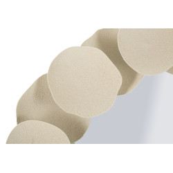 Miroir mural Dune 85x7,5x85 cm (miroir Ø62 cm) – Élégance sculpturale et harmonie murale